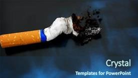  Presentation with lung - Presentation enhanced with cigarette on x-ray lung background and a ocean colored foreground