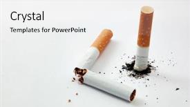  Presentation with cigarette - Cool new presentation with cigarette stub and broken cigarette backdrop and a  colored foreground