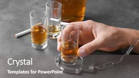  Presentation with cigarettes - Theme enhanced with sitting at table with cigarettes background and a gray colored foreground