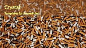  Presentation with cigarettes - Audience pleasing slides consisting of cigarettes backdrop and a tawny brown colored foreground