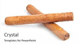  Presentation with cuban - Slide deck consisting of cigarillo - cuban cigars on a white background and a white colored foreground