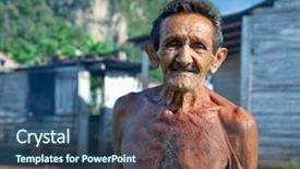  Presentation with view of the vinales valley - Slide deck consisting of cigarillo - old sympathetic cuban farmer valley background and a ocean colored foreground