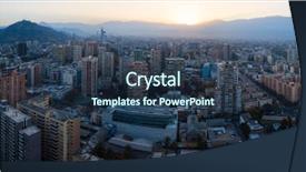  Presentation with chile - Audience pleasing PPT theme consisting of cile - aerial panorama of the city backdrop and a tawny brown colored foreground