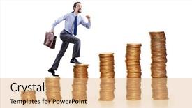  Presentation with stacks of rupee coins - PPT layouts consisting of biology - form of lines of communication background and a navy blue colored foreground.