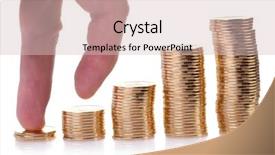  Presentation with white and black figures climbing ladders - Slide set consisting of cimb bank backgrouynd - climbing hand on gold coin background and a soft green colored foreground