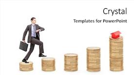  Presentation with piles - Amazing presentation design having cimb bank backgrouynd - full length portrait backdrop and a white colored foreground