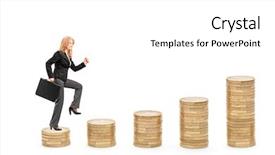  Presentation with piles - Theme having cimb bank backgrouynd - full length portrait background and a white colored foreground