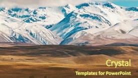  Presentation with new zealand silver fern black - PPT theme consisting of cimb bank backgrouynd - new zealand scenic mountain landscape background and a tawny brown colored foreground