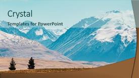  Presentation with new zealand silver fern black - Beautiful presentation theme featuring cimb bank backgrouynd - new zealand scenic mountain landscape backdrop and a light blue colored foreground