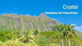  Presentation with tropical - PPT theme with cimb bank backgrouynd - tropical mountains in hawaii usa background and a teal colored foreground