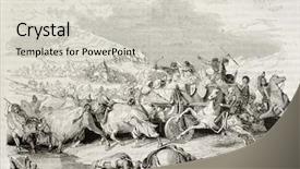  Presentation with old roman empire - Amazing PPT layouts having cimbri defeat by romans old backdrop and a soft green colored foreground