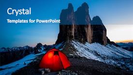  Presentation with star red - Theme featuring cime di lavaredo milion star background and a teal colored foreground