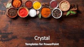  Presentation with set of dried herbs - Beautiful PPT layouts featuring cinammon oil - set of various spices backdrop and a tawny brown colored foreground