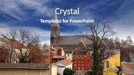  Presentation with cincinnati - Beautiful presentation theme featuring cincinnati historic district backdrop and a ocean colored foreground