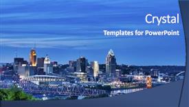  Presentation with cincinnati - PPT theme enhanced with cincinnati ohio and covington kentucky background and a teal colored foreground