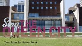  Presentation with cincinnati - Presentation theme featuring cincinnati-ohio-june-17-2016 background and a yellow colored foreground