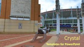  Presentation with cincinnati - PPT theme featuring cincinnati-ohio-june-18-2017 background and a coral colored foreground