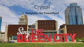  Presentation with urban art - Slide set with cincinnati-ohio-june-18-2017 background and a light blue colored foreground