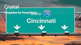  Presentation with cincinnati - Beautiful PPT layouts featuring cincinnati ohio route 75 north backdrop and a  colored foreground