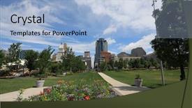  Presentation with cincinnati - PPT theme consisting of cincinnati ohio skyline from smale background and a light blue colored foreground