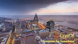  Presentation with cincinnati - Slide set having cincinnati-ohio-usa-cityscape background and a violet colored foreground