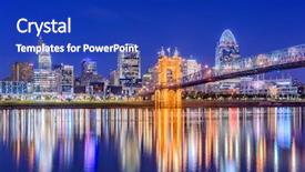  Presentation with cincinnati - PPT layouts enhanced with cincinnati ohio usa downtown skyline background and a royal blue colored foreground