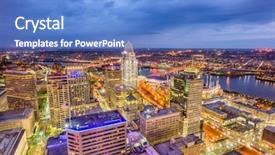  Presentation with cincinnati - Theme featuring cincinnati ohio usa skyline background and a  colored foreground