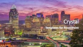  Presentation with cincinnati - Amazing presentation theme having cincinnati ohio usa skyline backdrop and a tawny brown colored foreground