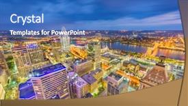  Presentation with cincinnati - Beautiful slide deck featuring cincinnati ohio usa skyline backdrop and a  colored foreground