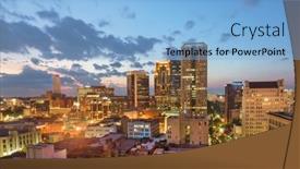  Presentation with cincinnati - Presentation theme having cincinnati-ohio-usa-skyline background and a  colored foreground