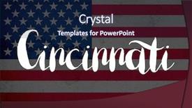  Presentation with cincinnati - Slide deck consisting of cincinnati written with hand-written background and a  colored foreground