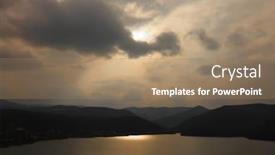  Presentation with transylvania - Colorful presentation theme enhanced with cincis-lake-in-transylvania-romania backdrop and a coral colored foreground