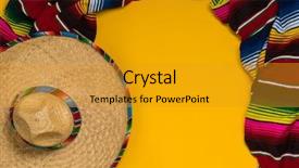  Presentation with mexican - Slides having traditional mexican sombrero and serape background and a gold colored foreground