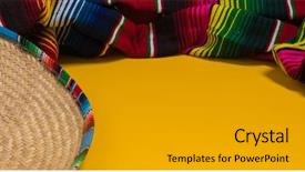  Presentation with mexican - Presentation with traditional mexican sombrero and serape background and a light gray colored foreground