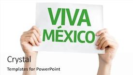  Presentation with mexico - Theme with independence day mexican - viva mexico card isolated background and a white colored foreground