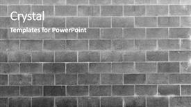  Presentation with wall falling - Theme having cinder - closeup of grey block wall background and a gray colored foreground