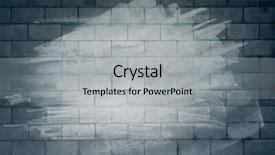  Presentation with paint white brick wall - PPT theme enhanced with cinder - closeup of painted block wall background and a light gray colored foreground