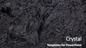  Presentation with coal - Beautiful slides featuring cinder - coal lumps on dark background backdrop and a dark gray colored foreground