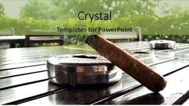  Presentation with cuban - Presentation design with cinder - cuban cigar is burning background and a yellow colored foreground