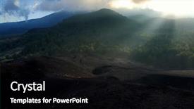  Presentation with light - Slide set consisting of cinder - dramatic ray of light background and a  colored foreground