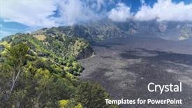  Presentation with clouds - Presentation theme enhanced with cinder - low clouds on bove valley background and a gray colored foreground