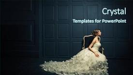  Presentation with girl in red dress - Colorful slide set enhanced with cinderella - beautiful girl in a white backdrop and a wine colored foreground