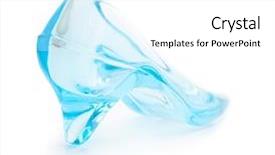  Presentation with glass - Slides enhanced with cinderella - blue glass high heel shoe background and a white colored foreground