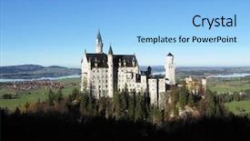  Presentation with castle - Slide deck with cinderella - castle neuschwanstein allgau germany background and a light blue colored foreground