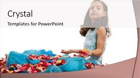 Presentation with princess - Colorful PPT layouts enhanced with cinderella - little princess in roses backdrop and a white colored foreground