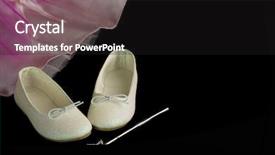  Presentation with magic wand - Amazing theme having cinderella - princess dress slippers and magic backdrop and a dark gray colored foreground