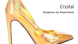  Presentation with pump - Amazing presentation design having cinderella - rainbow colorful high heel pump backdrop and a white colored foreground