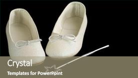  Presentation with magic wand - Theme featuring cinderella - slippers and magic wand background and a coral colored foreground