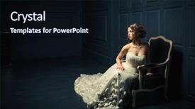  Presentation with white and black woman climbing ladders - Colorful slide set enhanced with cinderella - woman in a white dress backdrop and a wine colored foreground