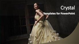  Presentation with studio - Slide deck having cinderella - young beautiful girl background and a dark gray colored foreground